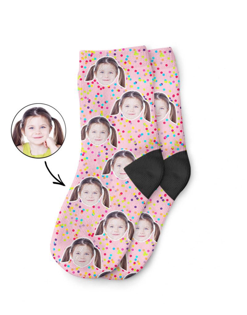 Baby Pink Colourful Spot Kids Socks