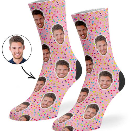 Baby Pink Colourful Spots Socks