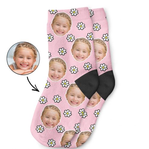 Daisy Face Kids Photo Socks