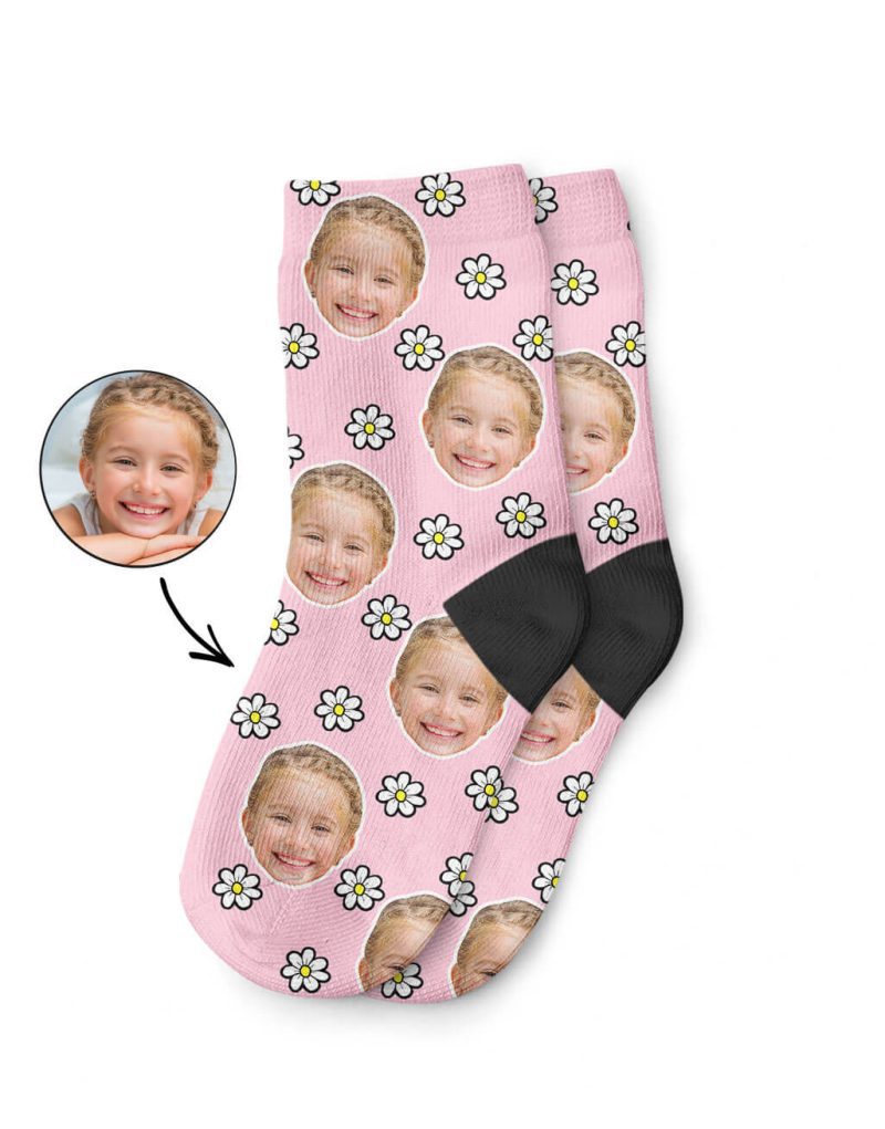 Daisy Face Kids Photo Socks