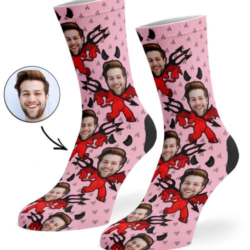 Baby Pink Devil Me Socks