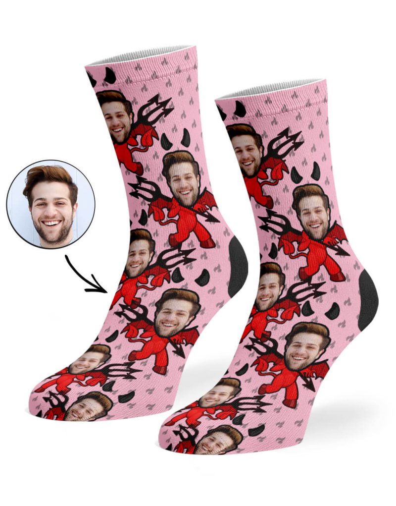 Baby Pink Devil Me Socks