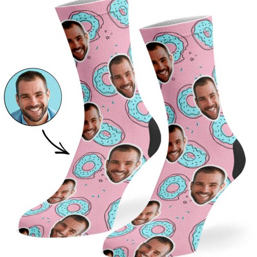 Baby Pink Donut Doodle Socks