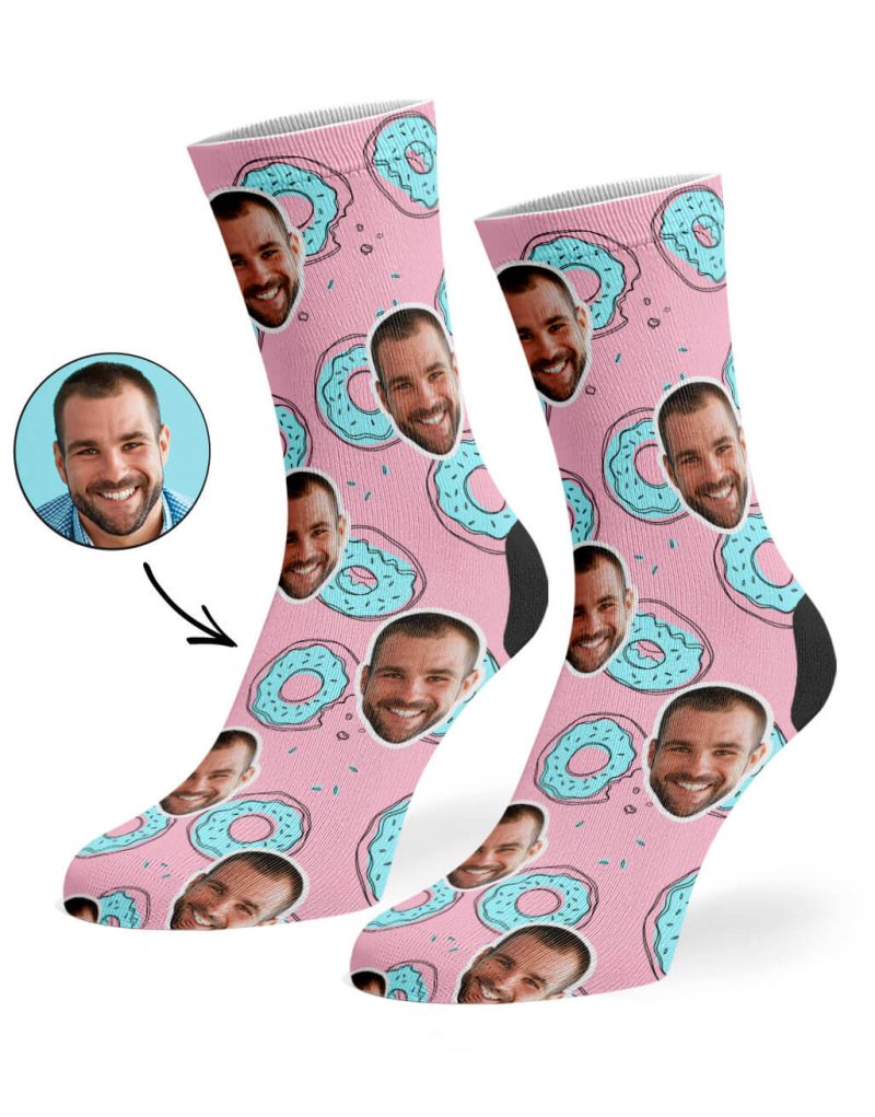 Baby Pink Donut Doodle Socks