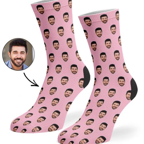 Baby Pink Face Pattern Socks