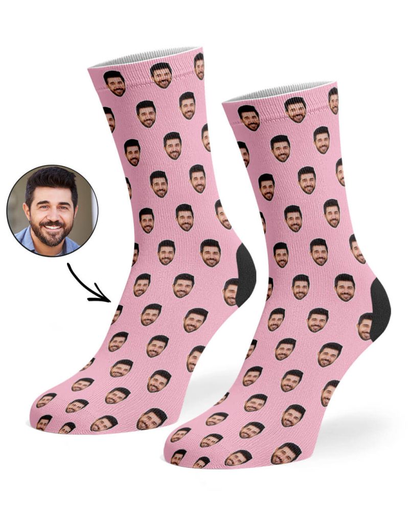 Baby Pink Face Pattern Socks