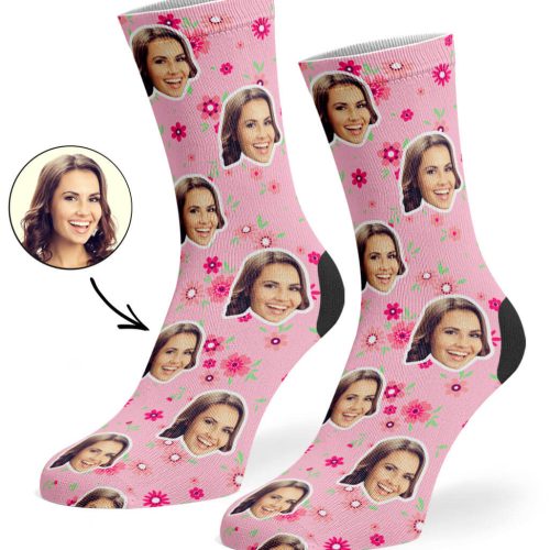 Baby Pink Flower Socks