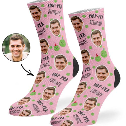 Baby Pink Hap Pea Birthday Socks