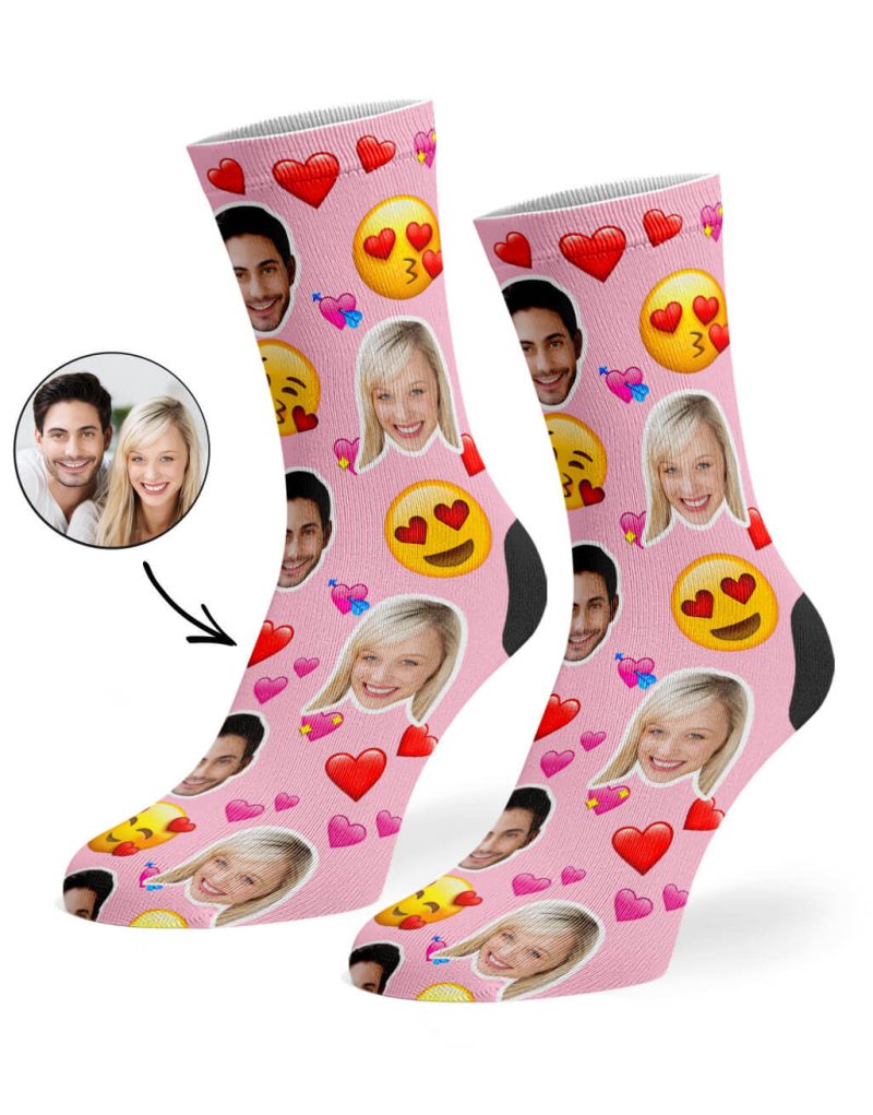 Baby Pink Love Emoji Socks