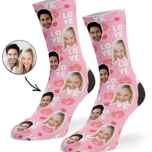 Baby Pink Love Lips Socks