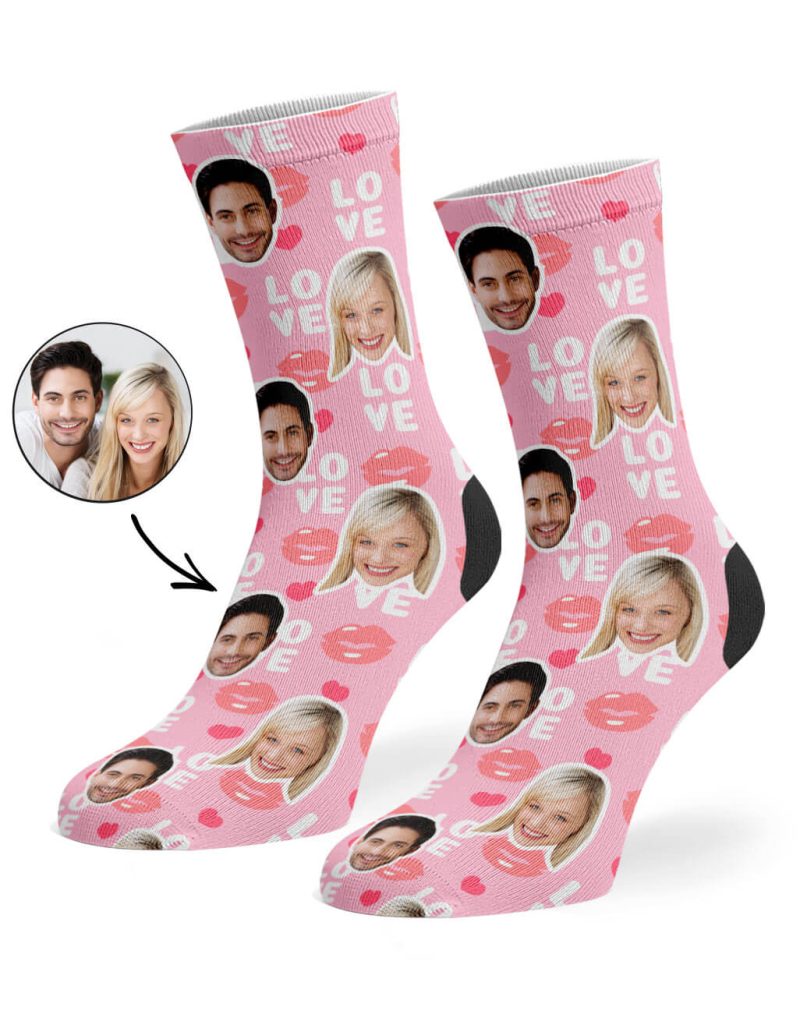 Baby Pink Love Lips Socks