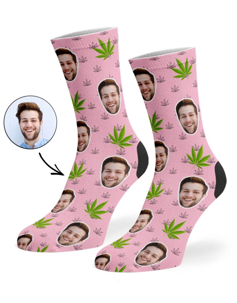 Baby Pink Marijuana Socks