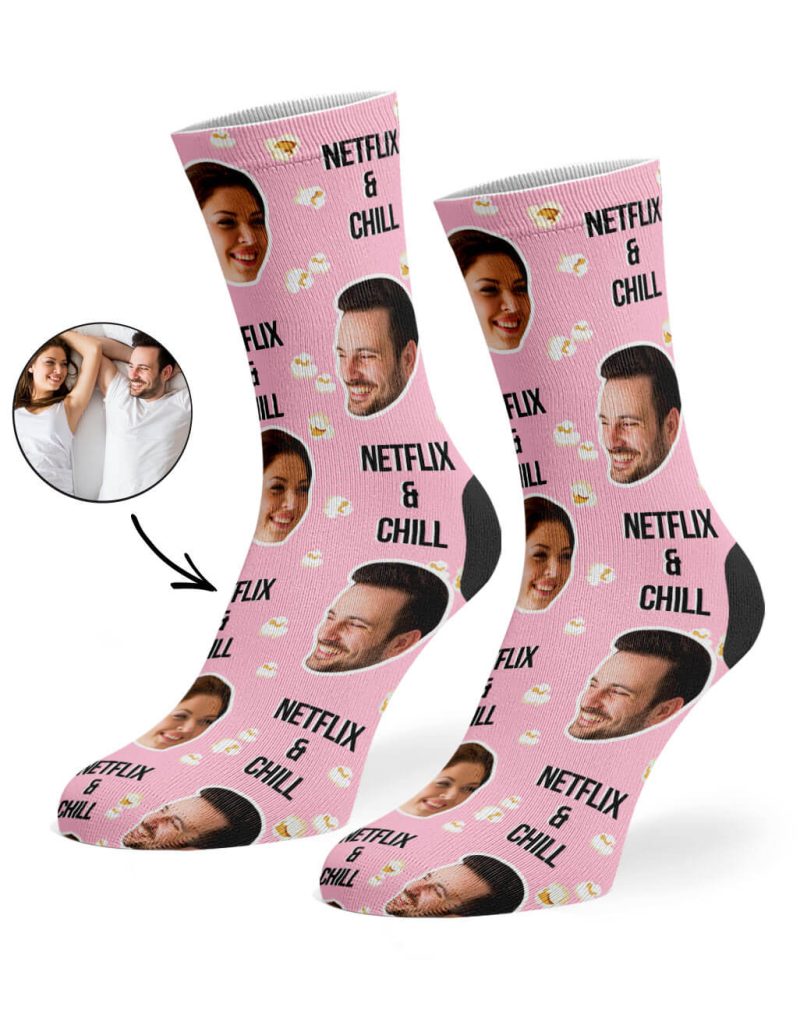 Baby Pink Netflix Chill Socks