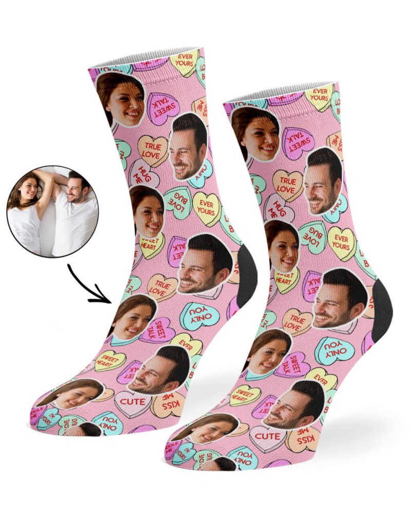 Baby Pink Nice Love Hearts Socks