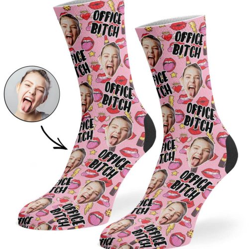 Baby Pink Office Bitch Socks