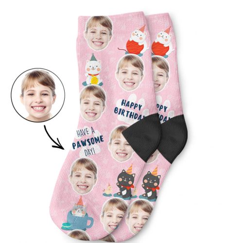 Pawsome Birthday Kids Socks