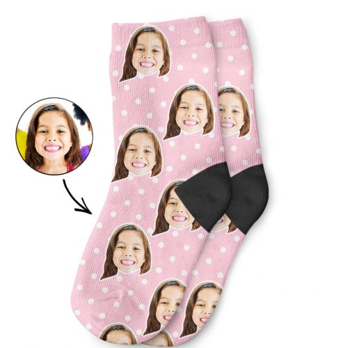 Spotty Face Kids Photo Socks