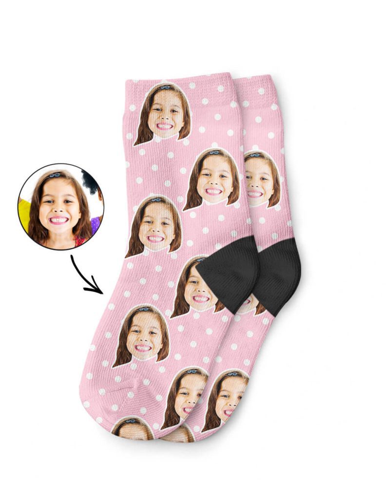 Spotty Face Kids Photo Socks