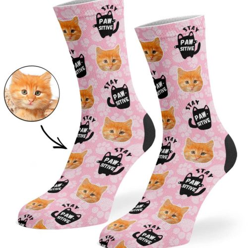 Baby Pink Stay Pawsitive Socks