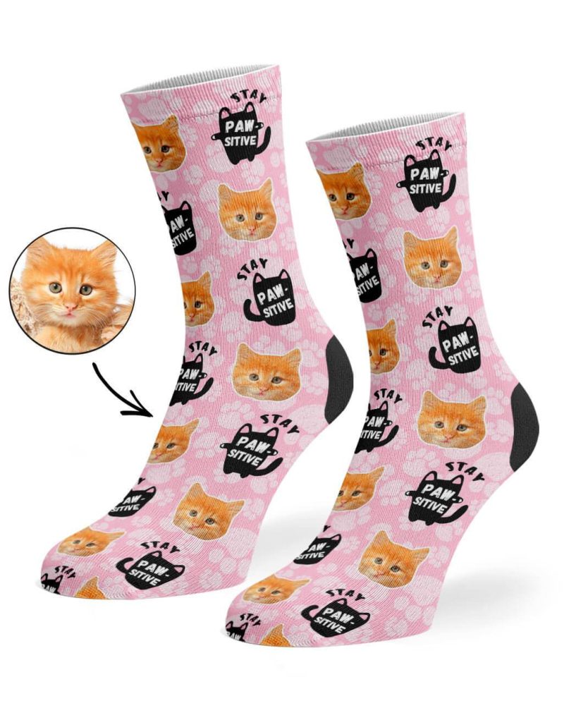 Baby Pink Stay Pawsitive Socks