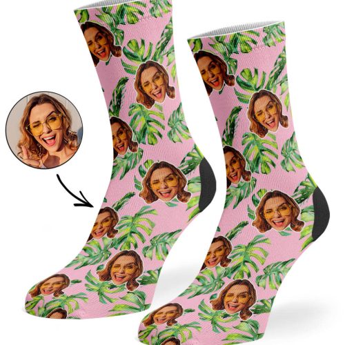 Baby Pink Tropical Socks