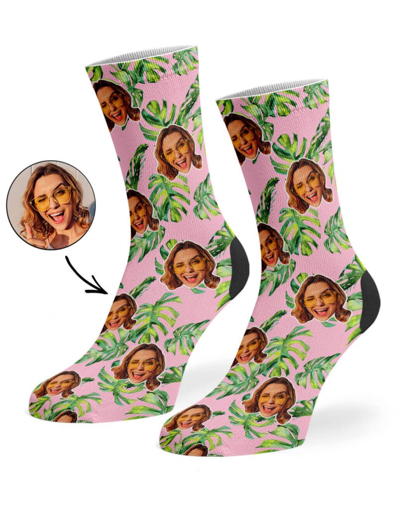 Baby Pink Tropical Socks