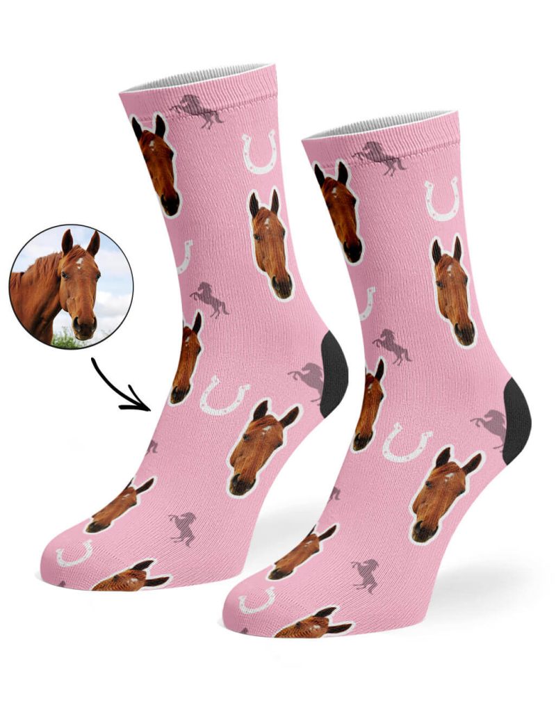 Baby Pink Your Horse on Socks