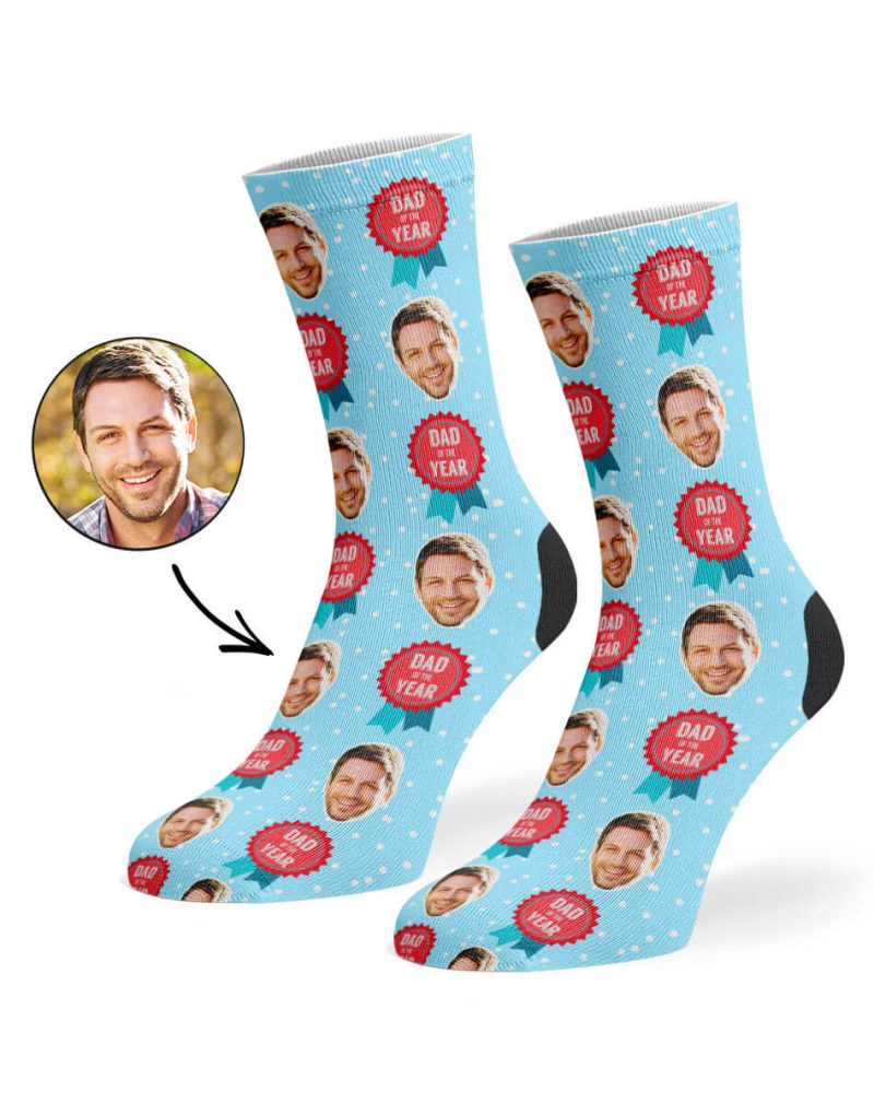 Baby Blue Dad Of The Year Socks