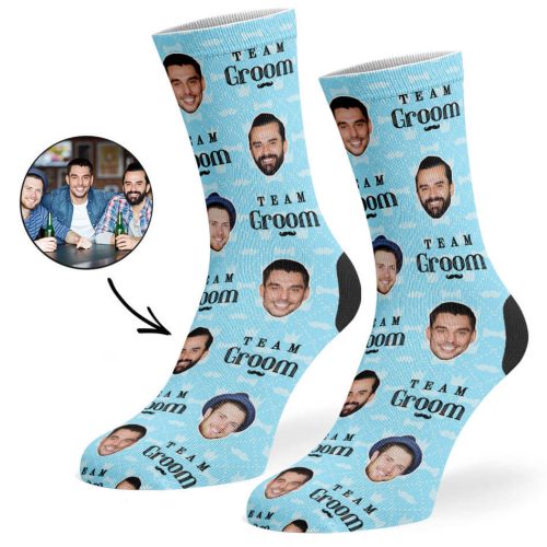 Baby Blue Team Groom Socks