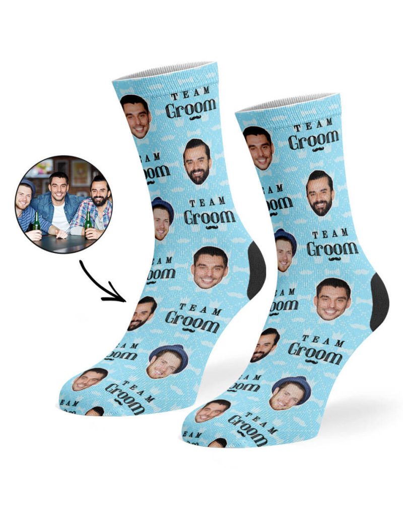 Baby Blue Team Groom Socks