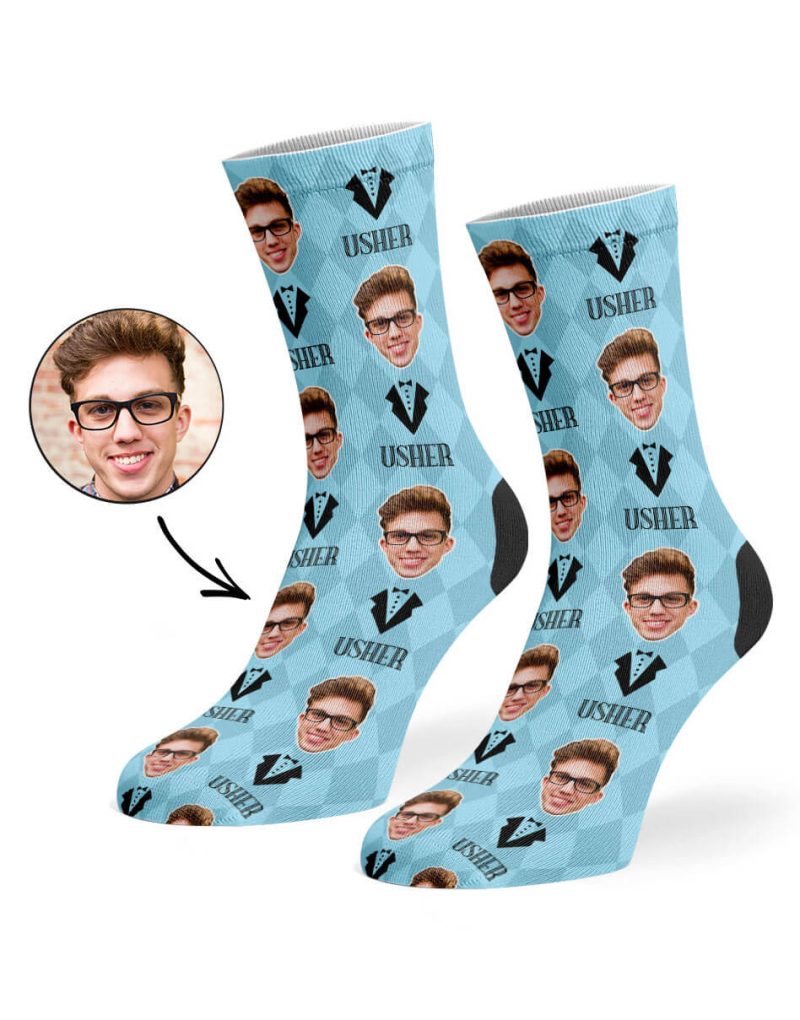 Baby Blue Usher Socks