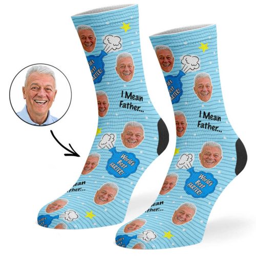 Baby Blue World s Best Farter Socks