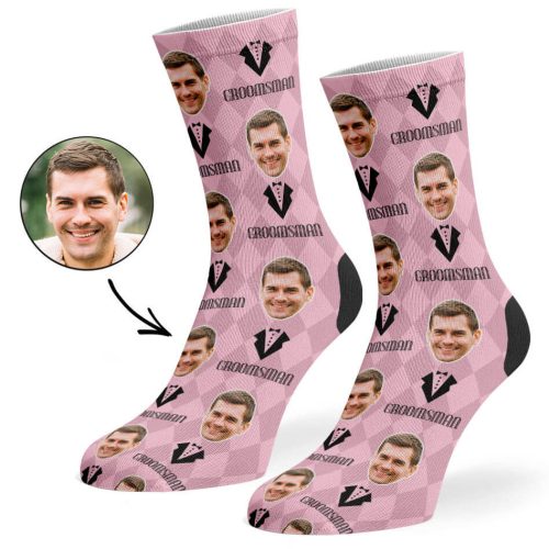 Baby Pink Groomsman Socks