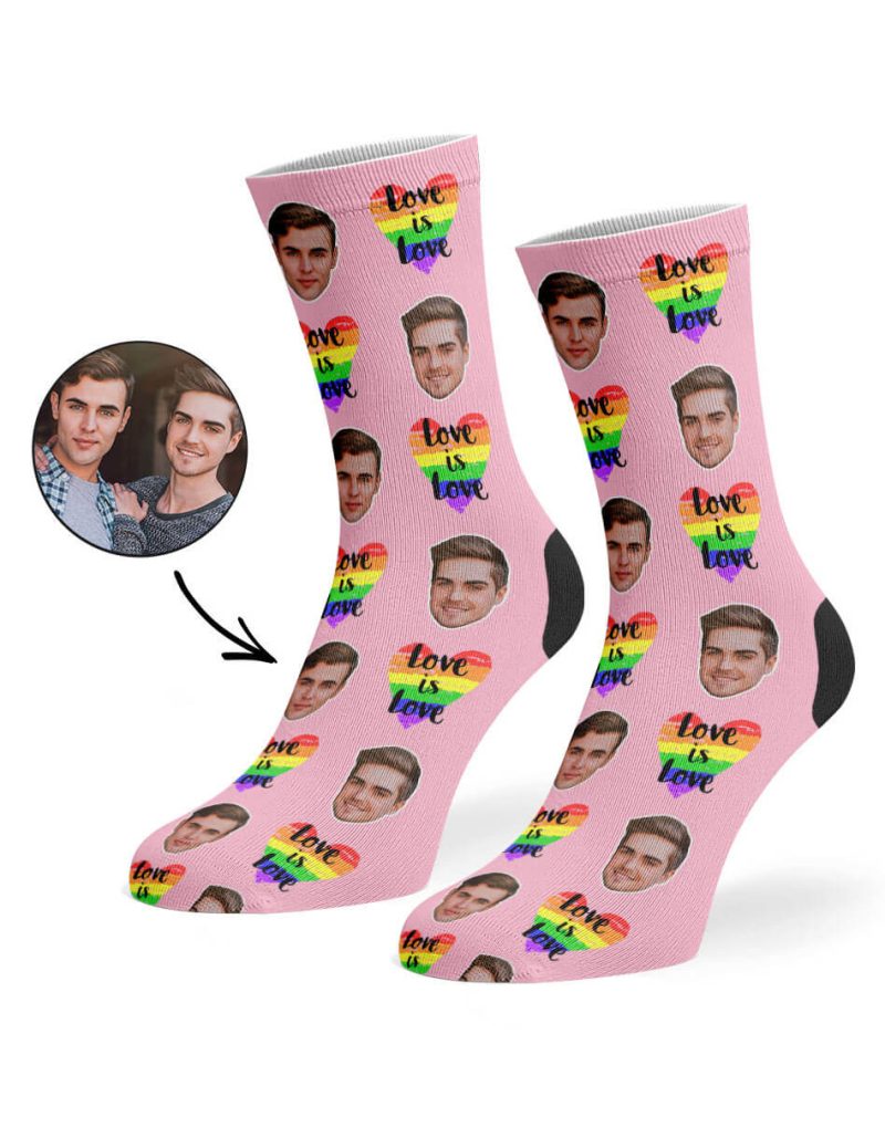 Baby Pink Love Is Love Socks