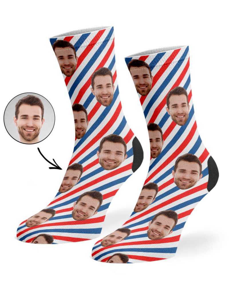 Barber Shop Pattern Socks