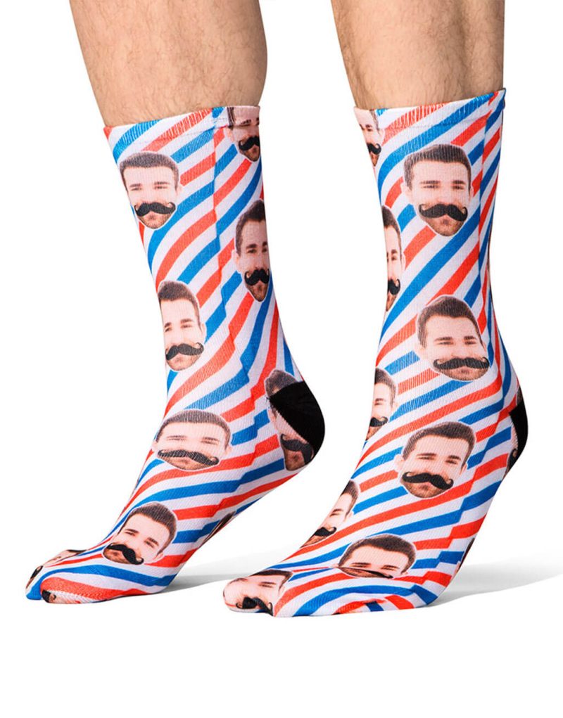 Barber Shop Pattern Socks