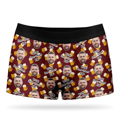 Beer illiant Dad Boxers Burgundy