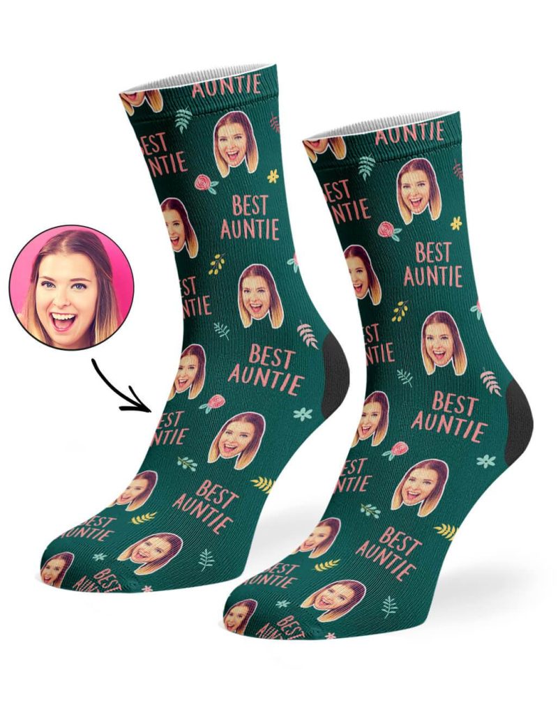 Best Auntie Socks Green