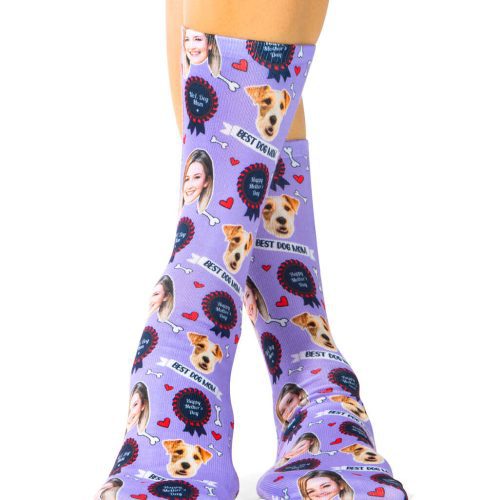 Best Dog Mom Face Socks