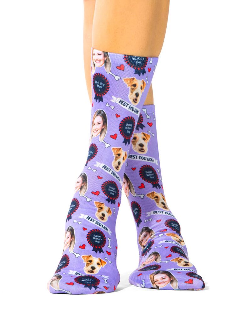 Best Dog Mom Face Socks