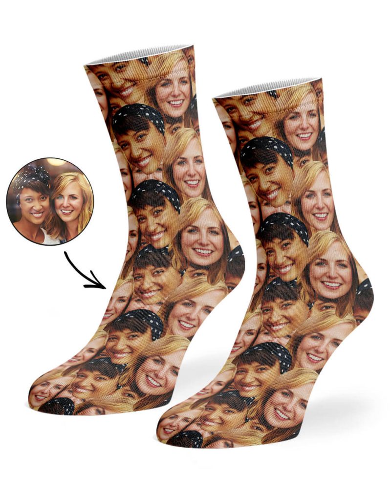 Best Friends Face Mash Socks