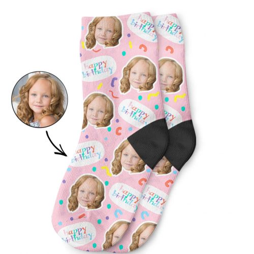 Happy Birthday Kids Photo Socks