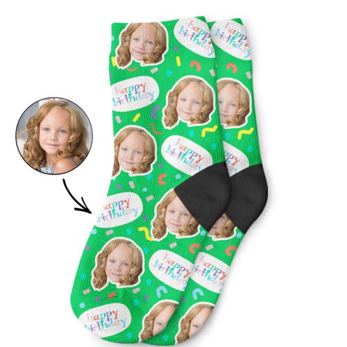 Happy Birthday Kids Face Socks