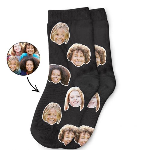 Black Best Friend Face Kids Socks