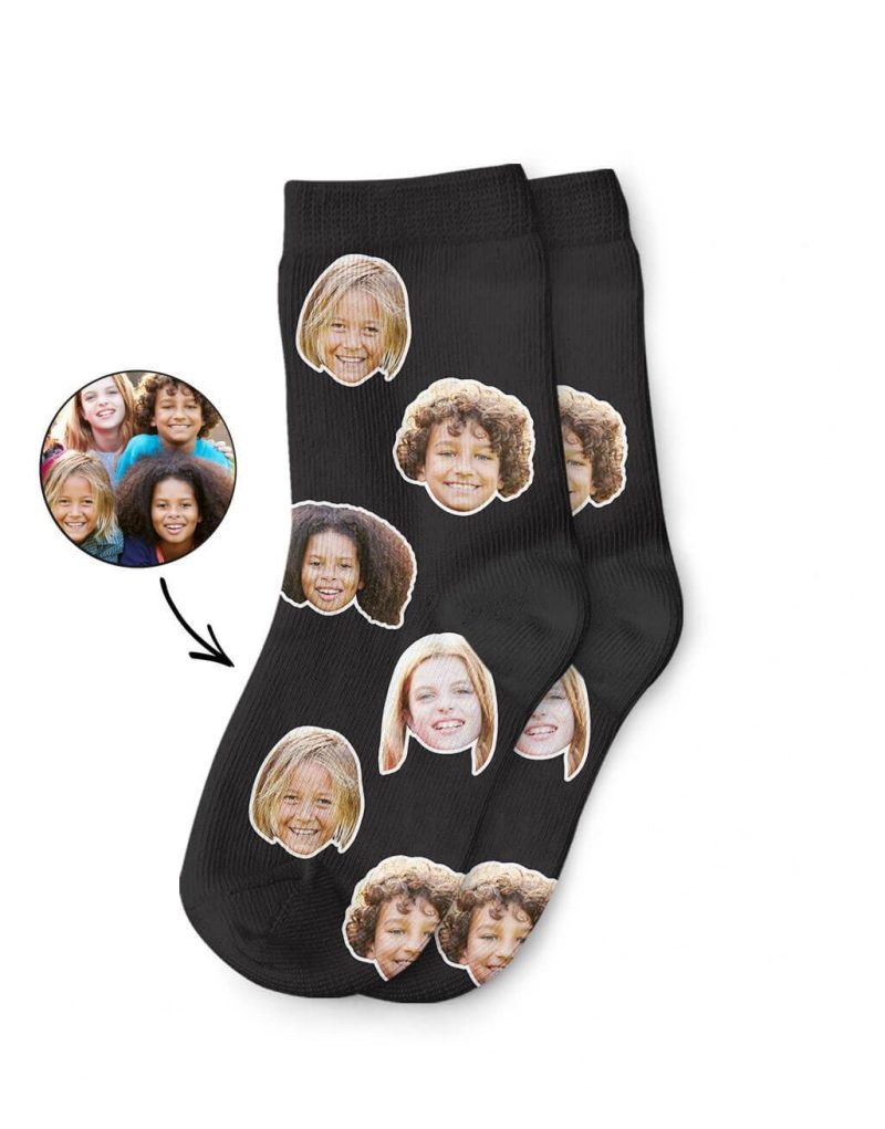 Black Best Friend Face Kids Socks