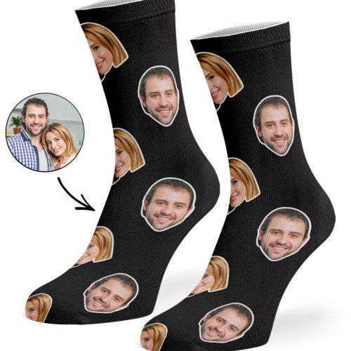 Black Couple Face Socks