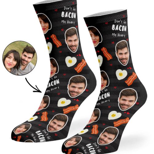 Black Don t Go Bacon My Heart Socks