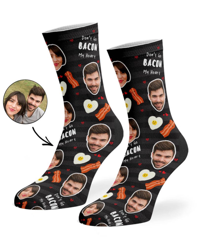 Black Don t Go Bacon My Heart Socks