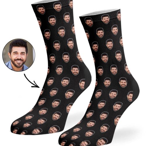 Black Face Pattern Socks