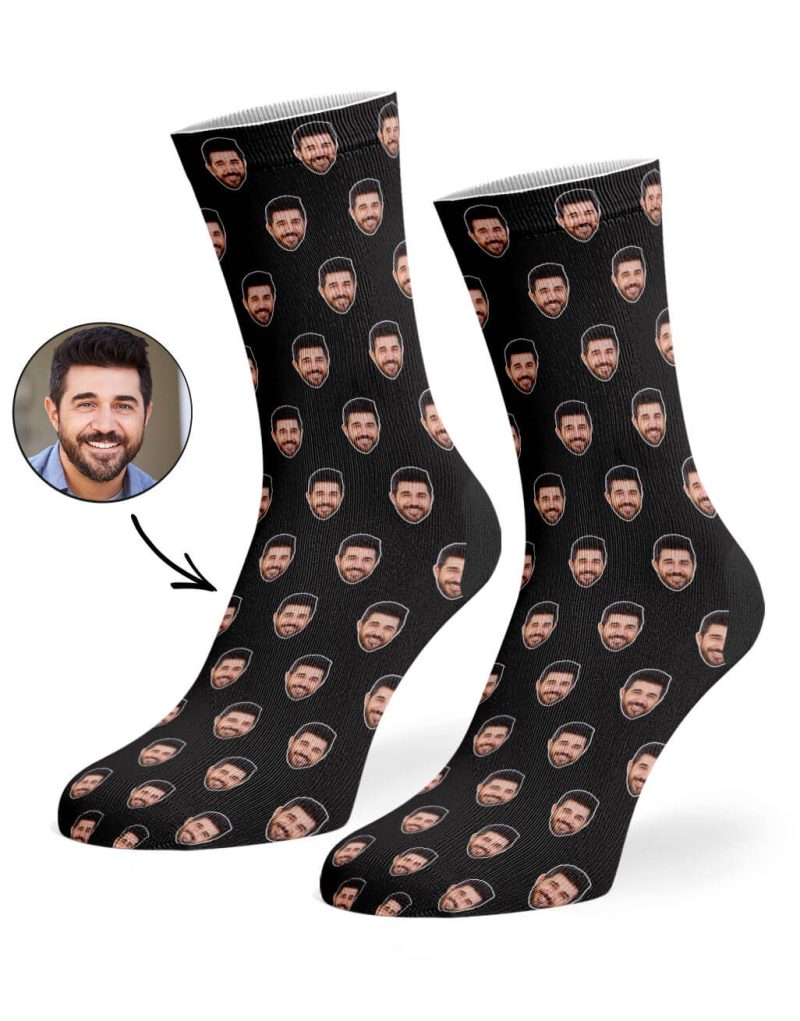 Black Face Pattern Socks